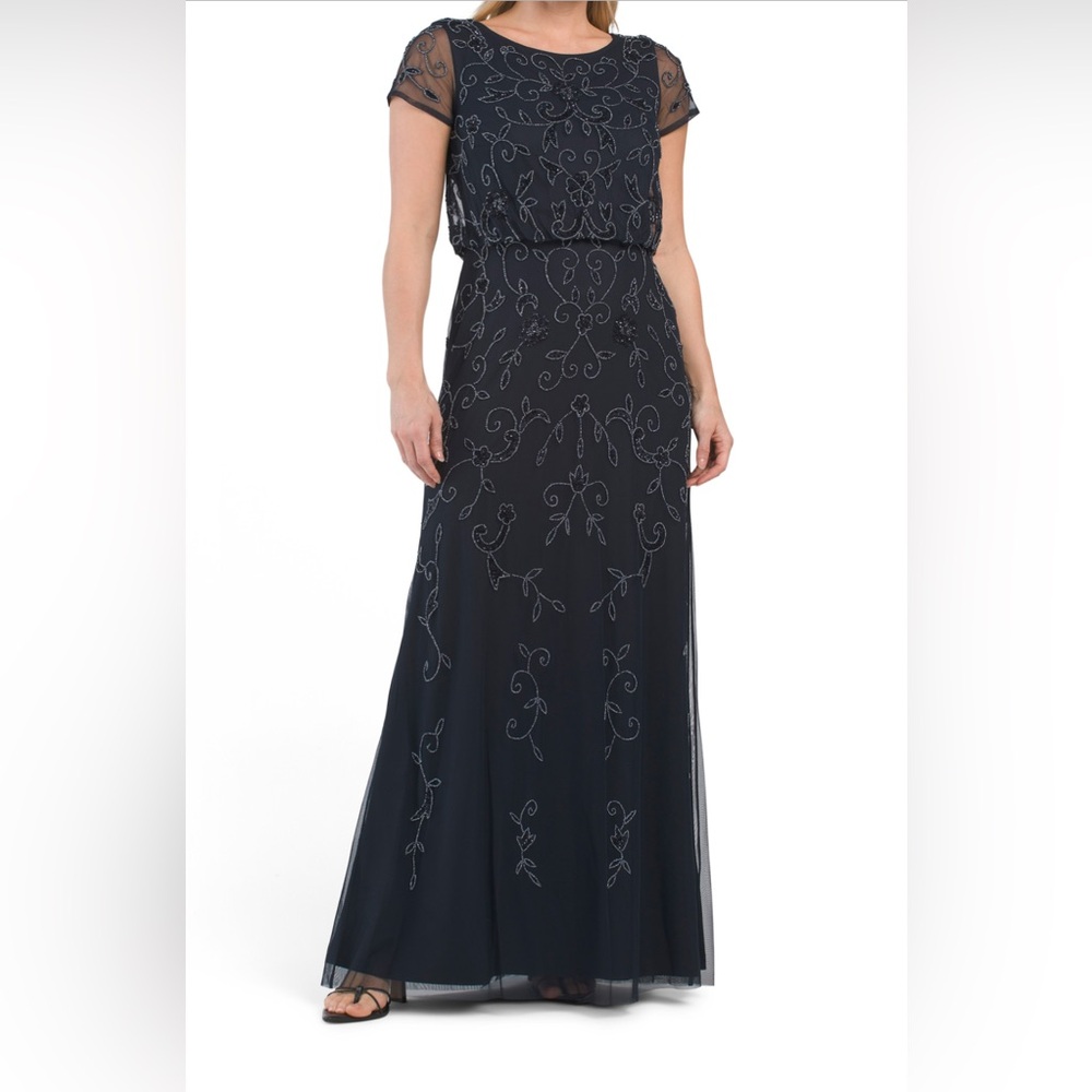 Papell Studio Beaded Evening Gown